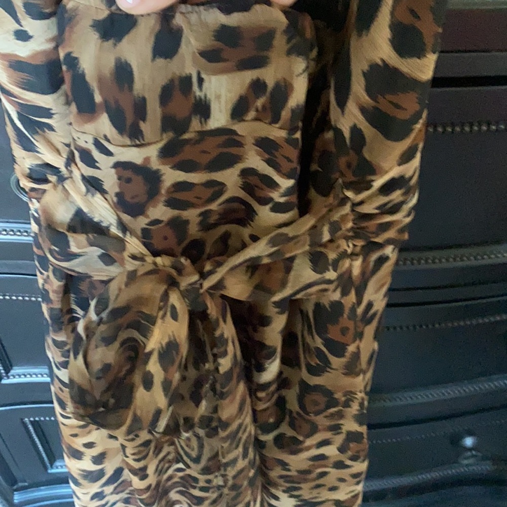 Rabbit Rabbit Rabbit Leopard Print Halter Chiffon… - image 5